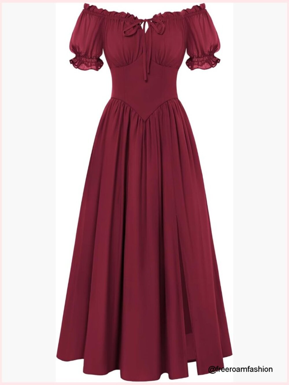 Off Shoulder Corset Dress Renaissance Costume Short Sleeve Milkmaid Dress
